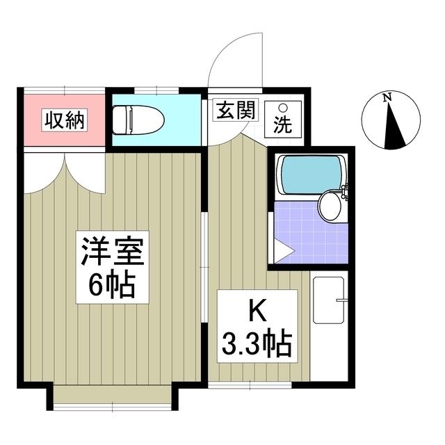 リブレス西川口ⅡA(1K/1階)の間取り写真