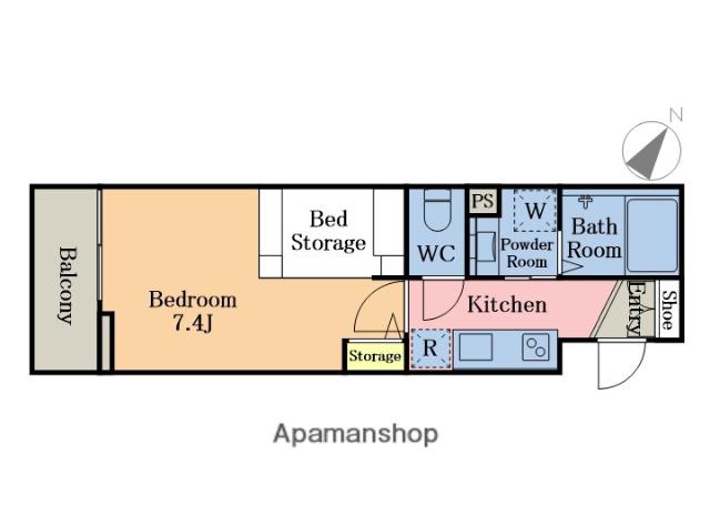 アクシーズ南浦和(1K/1階)の間取り写真