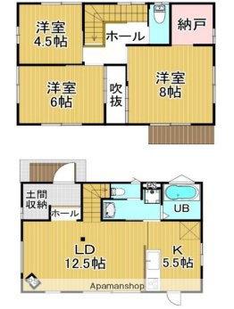 京浜東北・根岸線 浦和駅 バス乗車時間：14分 緑区役所バス停で下車 徒歩3分 2階建 築1年(3SLDK)の間取り写真