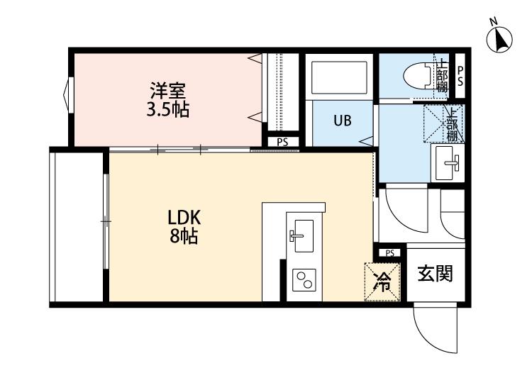 ROBOT HOME 蕨Ⅴ(1LDK/1階)の間取り写真