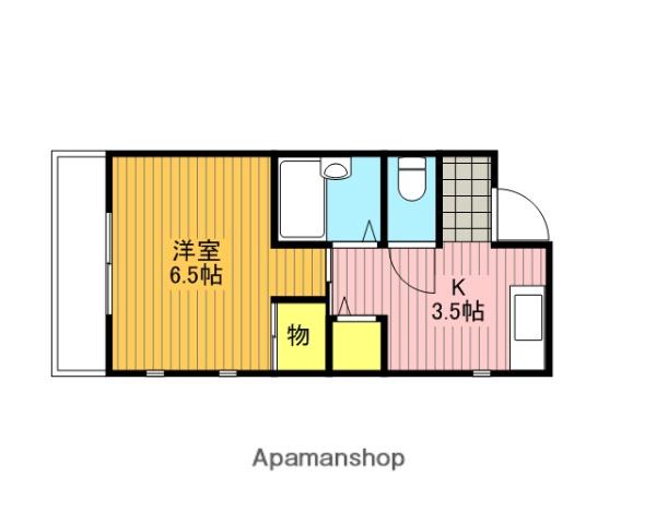 アトラクス東浦和(1K/2階)の間取り写真