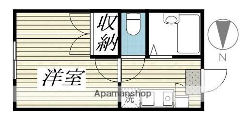 クリアⅠ(1K/3階)の間取り写真