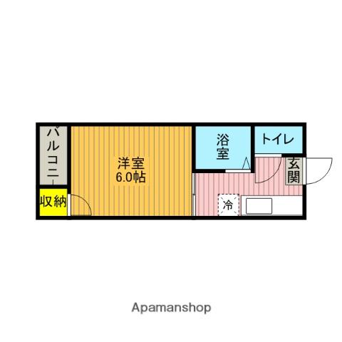 パークハイツ(1K/2階)の間取り写真