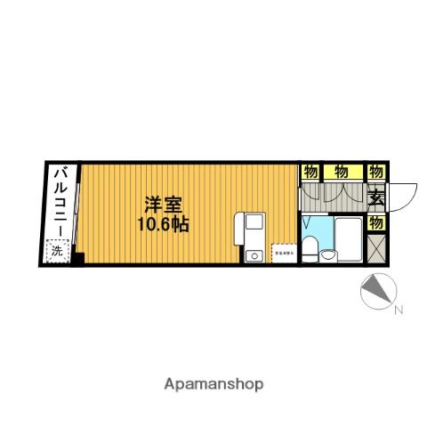 スクエア21(ワンルーム/2階)の間取り写真