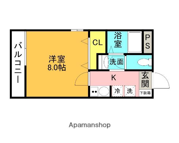 EPOK URAWA(1K/1階)の間取り写真