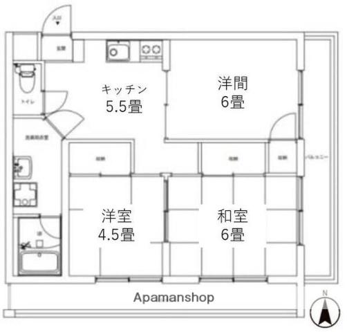 リッシェル天沼 1階階 間取り