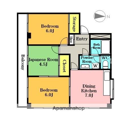 加藤マンション(3DK/3階)の間取り写真