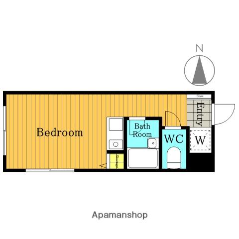 ミラージュⅡ(ワンルーム/2階)の間取り写真