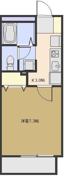 ファインコートM(1K/1階)の間取り写真
