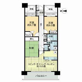 ライオンズマンション大宮高鼻町(3LDK/11階)の間取り写真