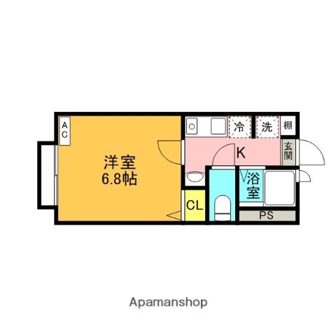 TY岩槻Ⅱ(1K/2階)の間取り写真