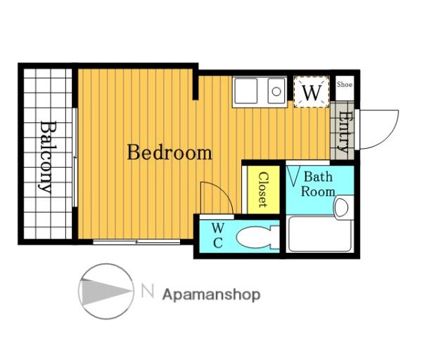 ヴィラージュ大宮(ワンルーム/2階)の間取り写真