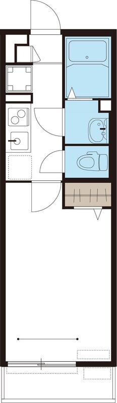 リブリ・ゆり本町(1K/2階)の間取り写真