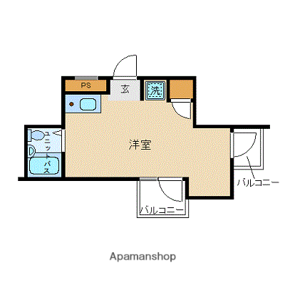 スカイコート大宮第2(ワンルーム/5階)の間取り写真