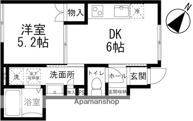 グレンディール(1DK/1階)の間取り写真
