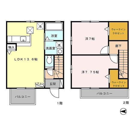 ブエナスエルテⅠ(2LDK/1階)の間取り写真