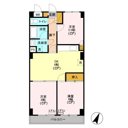 プレジール井山 3階階 間取り
