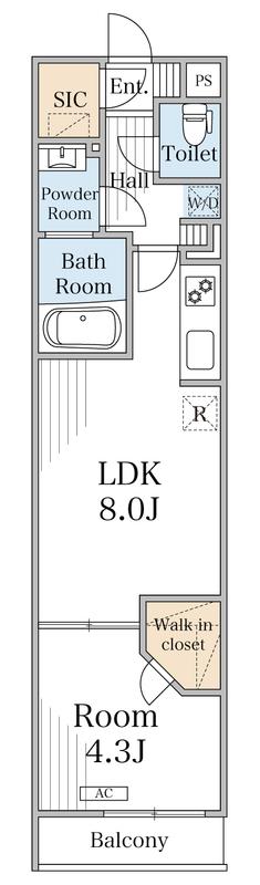 リブリ・ダイワクレスト2(1LDK/2階)の間取り写真