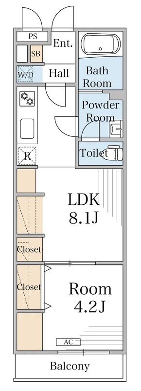 リブリ・ダイワクレスト2(1LDK/2階)の間取り写真