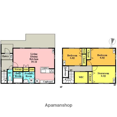 東武鉄道野田線 大和田駅(埼玉) 徒歩10分 2階建 築6年(3LDK)の間取り写真