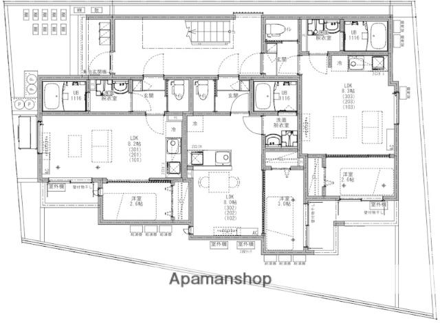 KEIAI RESIDENCE 北大宮(1LDK/1階)の間取り写真