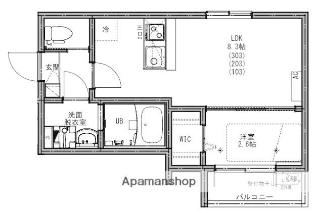 KEIAI RESIDENCE 東大宮Ⅱ(1LDK/2階)の間取り写真
