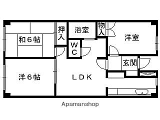 サンシャイン大成(3LDK/2階)の間取り写真