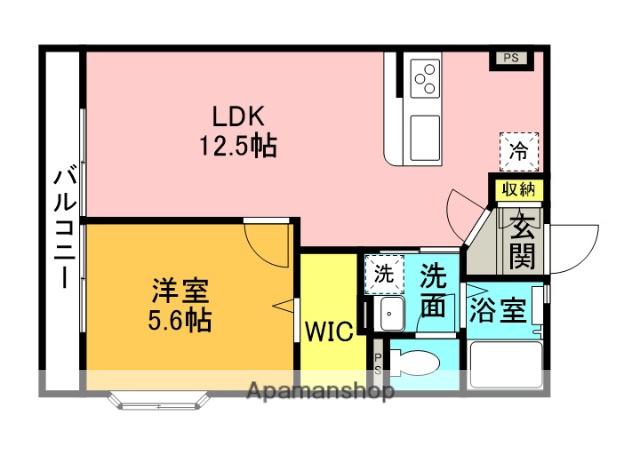 シティハイムナラ(1LDK/2階)の間取り写真