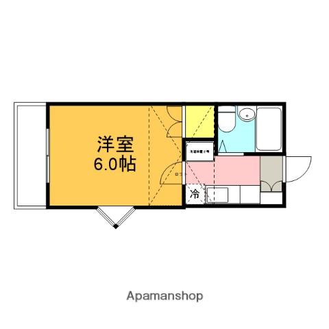 レントハウス奈良町(1K/2階)の間取り写真