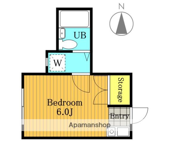 アイアイレジデンス土呂(ワンルーム/3階)の間取り写真