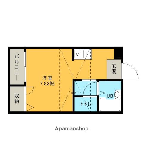 MONA-G(ワンルーム/2階)の間取り写真