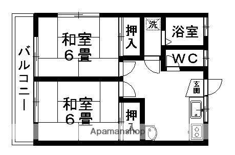 プラザコーポ(2DK/2階)の間取り写真