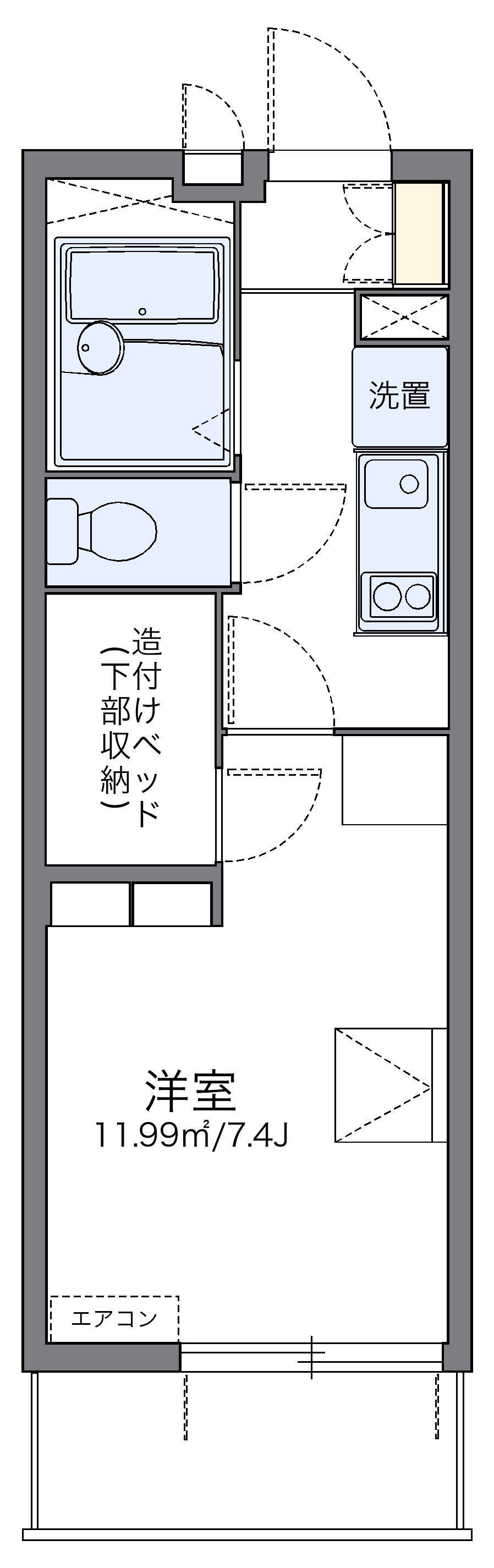 レオパレスKウッズ2 2階階 間取り