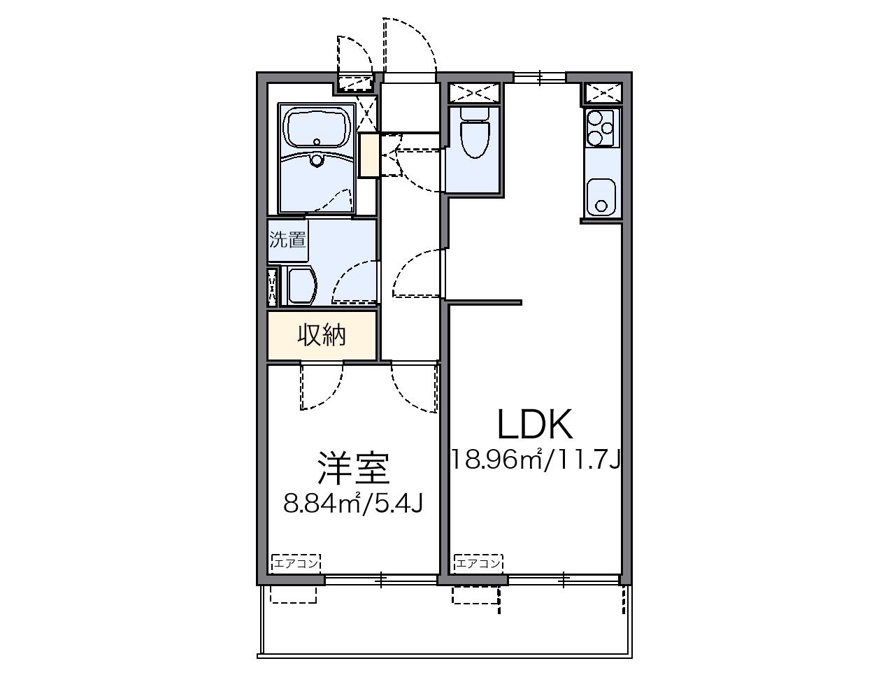 レオネクストタウンコートⅢ(1LDK/2階)の間取り写真