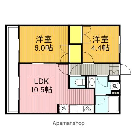 マイハウス(2LDK/2階)の間取り写真