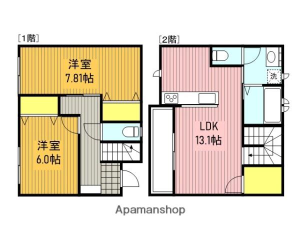 LILIE OHMIYA(2LDK/1階)の間取り写真