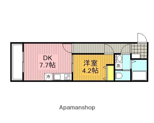 キャメル宮原奈良町2(1DK/3階)の間取り写真