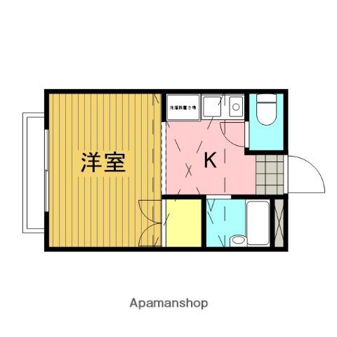 グランヴィル大宮ウエスト(ワンルーム/2階)の間取り写真