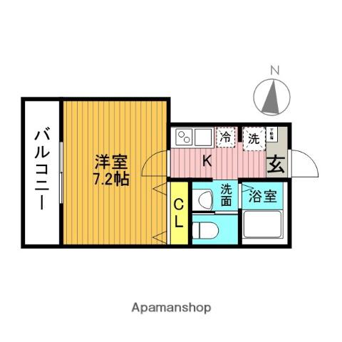 OAKWELL日進(1K/3階)の間取り写真