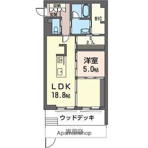 ラフィナート 花風(1LDK/1階)の間取り写真