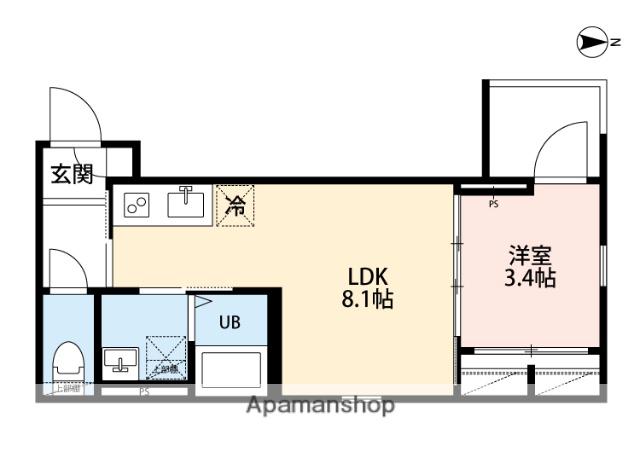 ROBOT HOME 西大宮Ⅱ(1LDK/3階)の間取り写真