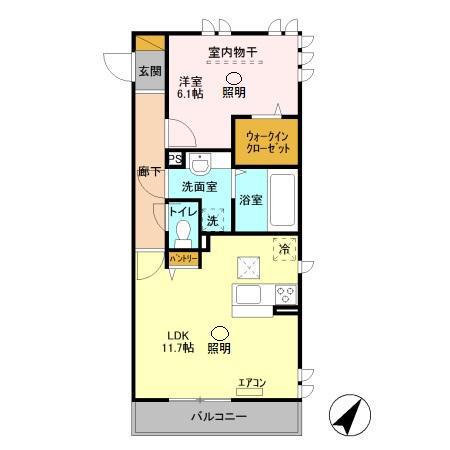 本郷の杜ソグレ(1LDK/1階)の間取り写真