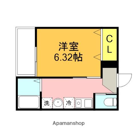 ボヌール指扇(1K/1階)の間取り写真