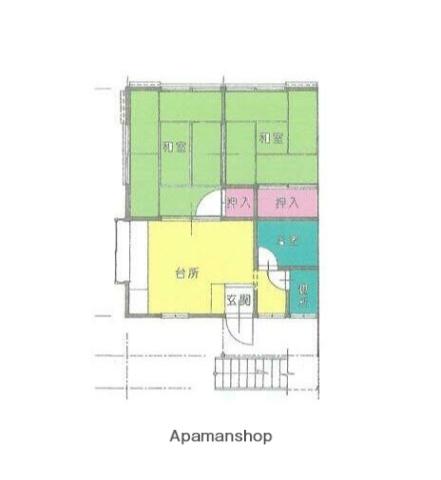 パールメゾン(2K/2階)の間取り写真