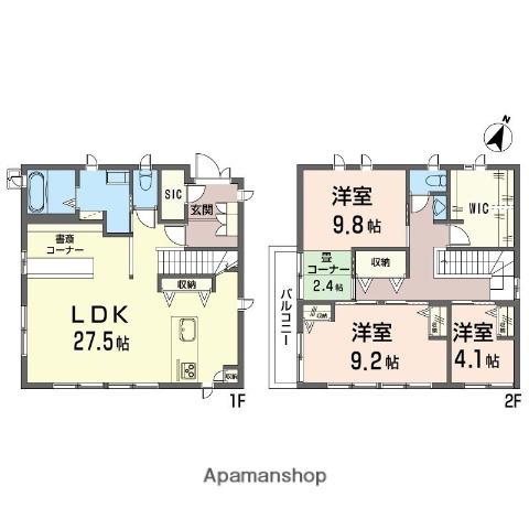 埼玉新都市交通 今羽駅 徒歩10分 2階建 築14年(3LDK)の間取り写真