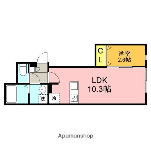 KEIAI RESIDENCE 西大宮Ⅱ(1LDK/1階)の間取り写真