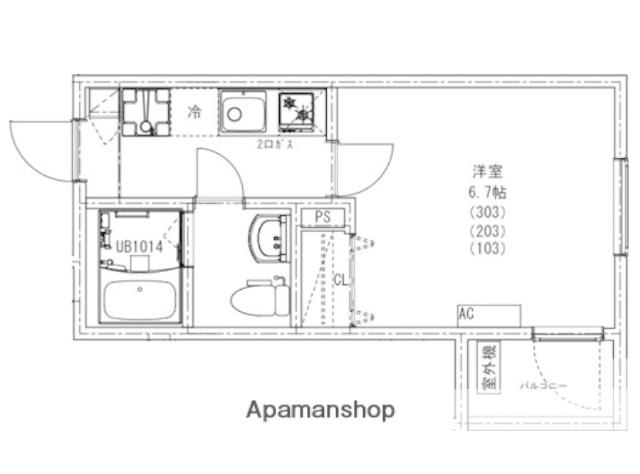 KEIAI RESIDENCE 北大宮Ⅱ(1K/2階)の間取り写真