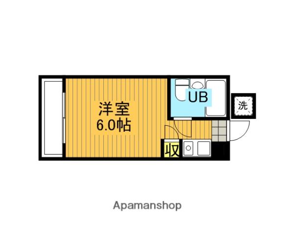 パルグリーン2(ワンルーム/1階)の間取り写真