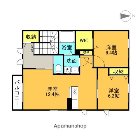 OR COMFORT(2LDK/2階)の間取り写真