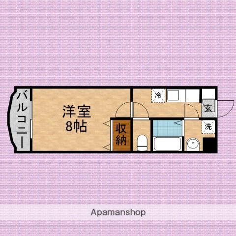 デルフィーノ(1K/3階)の間取り写真
